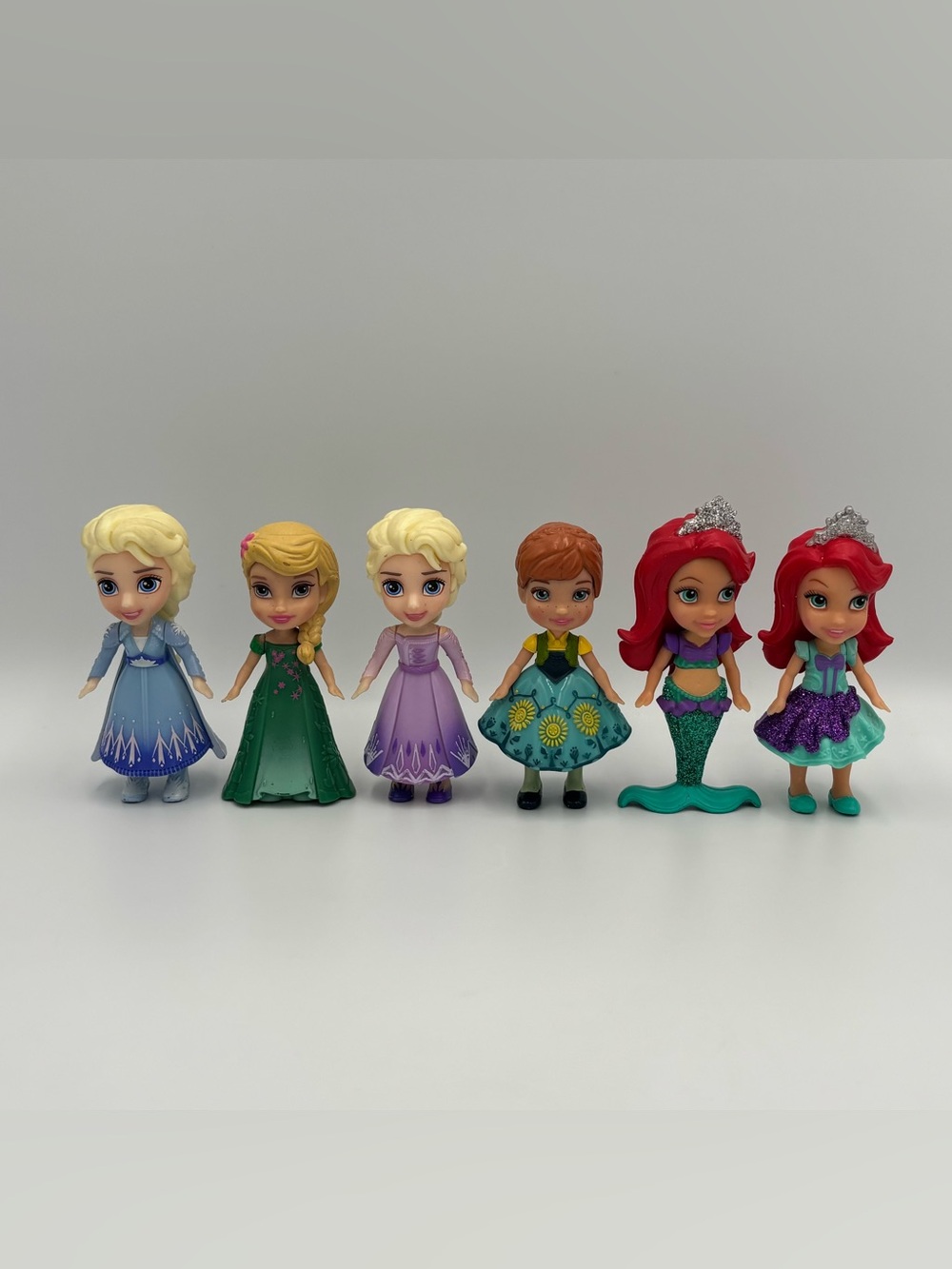 Disney Princess Toddler Doll Toy Lot- Frozen + Little Mermaid Elsa Anna Ariel